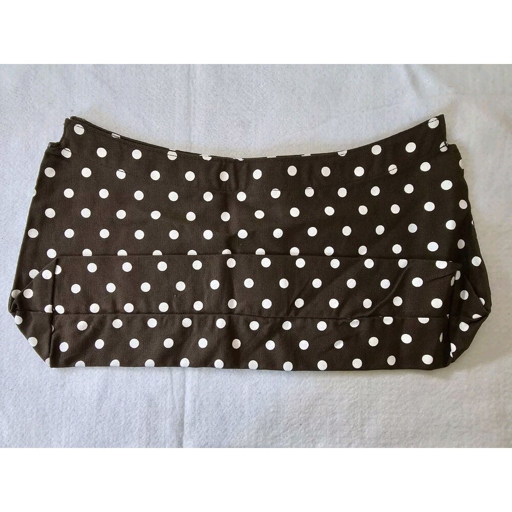 Thirty One Womens Brown White Polka Dot Skirt Fitted Size Medium NWOT